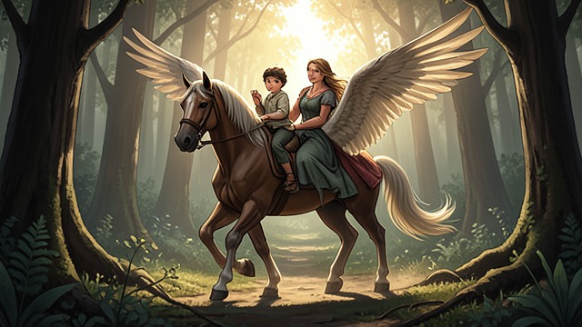 A New Name and Purpose from "The Magician's Nephew". A New Name and Purpose Transformation welcomed Aslan makes Strawberry a winged horse called Fledge.