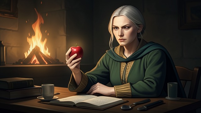Jadis Eats for Herself from "The Magician's Nephew". Jadis Eats for Herself The fruit taken Jadis steals an apple and eats it, gaining lasting life and strength.