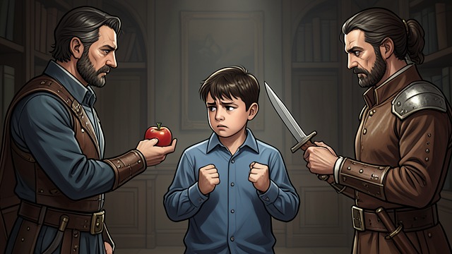 Temptation Refused from "The Magician's Nephew". Temptation Refused Love under pressure Jadis promises that an apple will heal Mabel and urges Digory to abandon his duty.