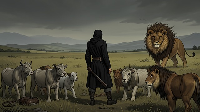 Evil Enters the New Land from "The Magician's Nephew". Evil Enters the New Land A warning at creation Aslan tells the gathered creatures that evil has entered the young world.
