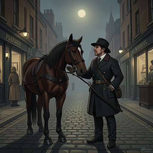 The Cabby and Strawberry from "The Magician's Nephew". This flow follows the bond between the Cabby and Strawberry as it changes from London service into mutual recognition in Narnia.