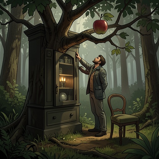 The Apple and the Wardrobe from "The Magician's Nephew". This flow follows the apple’s passage from a moral test to a healing gift and finally to the origin of the wardrobe’s magic.