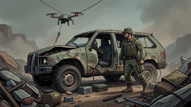 A Disputed Recovery from "Blackwater". An Enemy Agent Appears A Panther in the Wreckage An IRS agent emerges in a damaged Tharcian Panther and asks for rescue.