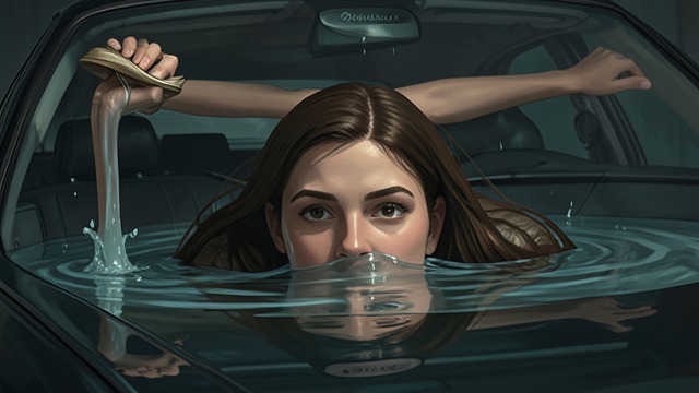 The Final Breath from "Black Water". No Air Remaining A last imagined rescue Kelly Kelleher pictures The Senator returning, opening the door, and pulling her to the surface.