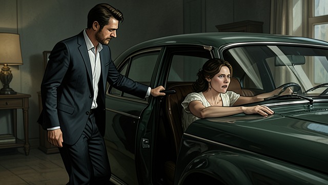 The Wreck’s Final Imbalance from "Black Water". Authority Without Protection The driver escapes After the car enters Indian Creek, The Senator gets out while Kelly Kelleher remains pinned.