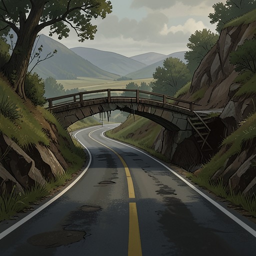 The Old Road’s Hidden Danger from "Black Water". This flow follows the neglected condition of Old Ferry Road from an apparently usable shortcut to the place of a fatal crash.