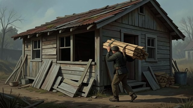 The Shanty Bargain from "Walden". Reusing a House Salvaged Boards Thoreau buys James Collins’s small railroad-worker shanty for boards and dismantles it the next morning.