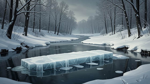 The Pond and the Ice Trade from "Walden". Commerce Meets Duration A Temporary Extraction The ice harvest removes Walden’s frozen surface for commercial use, but a large stack remains beside the pond…