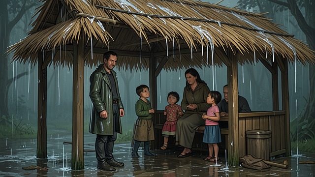 A Shelter in the Rain from "Walden". Finding the Hut A Household Revealed A storm drives Henry David Thoreau to the hut at Baker Farm, where John Field lives with his wife and children.
