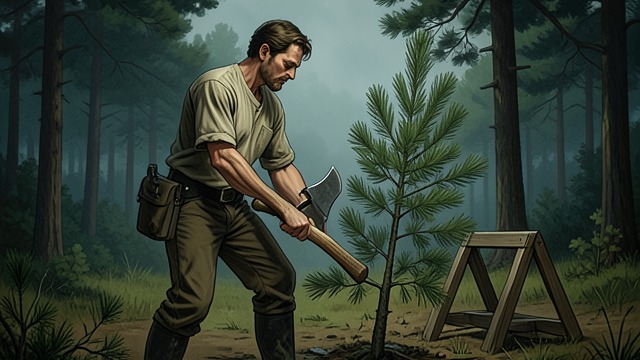 A Cabin Takes Shape from "Walden". Building a Small Shelter Construction Henry David Thoreau borrows an axe, cuts young pines, buys boards from James Collins’s shanty, and frames a modest house…