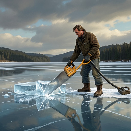 The Ice Harvest and the Commercial Pond from "Walden". This flow follows the industrial harvest of Walden’s ice and Thoreau’s mixed response to its spectacle, exploitation, and eventual return to water.