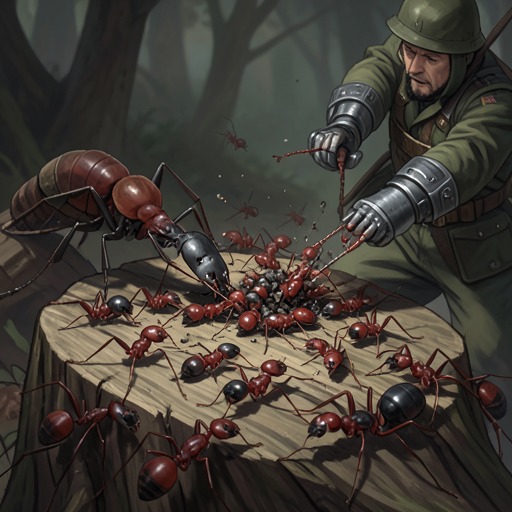 The Ant Battle as Human Tragedy from "Walden". This flow traces Thoreau’s observation of two ant armies from a curious encounter into an unsettling meditation on warfare and human conflict.