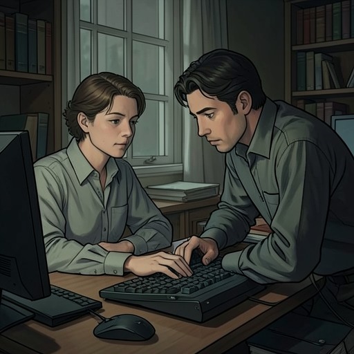 From Wrong Address to Intimacy from "Love Virtually". This thread traces how an accidental email address becomes the channel through which Emmi Rothner and Leo Leike build an emotionally consequential relationship.