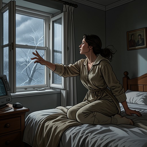 The North Wind as Emotional Weather from "Love Virtually". This thread follows the north wind from a bedroom inconvenience into a recurring image for loneliness, reassurance, and dependence on another person’s reply.