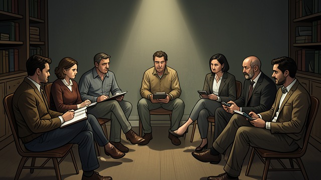 The Silence Breaks from "Nine Perfect Strangers". Voices Return Introductions begin After five days, Masha invites the guests to speak about why they came and what they have experienced.