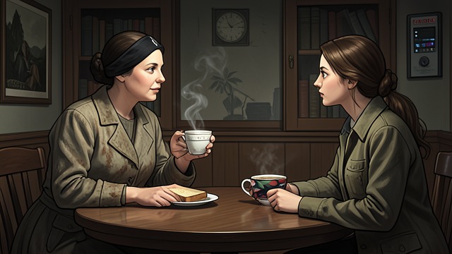 Coffee and Comfort from "Antigone". Coffee and Comfort Familiar care The Nurse brings hot coffee and toast, then offers the hand that soothed Antigone as a child.
