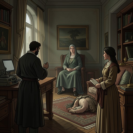 Eurydice’s Silent Life from "Antigone". This thread follows Eurydice’s quiet presence in the household and the sudden, private conclusion of her life.