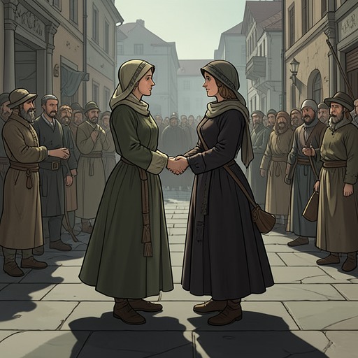 Antigone and Ismene from "Antigone". This thread traces the sisters’ shared tenderness, disagreement over survival, and separation when their choices can no longer be reconciled.
