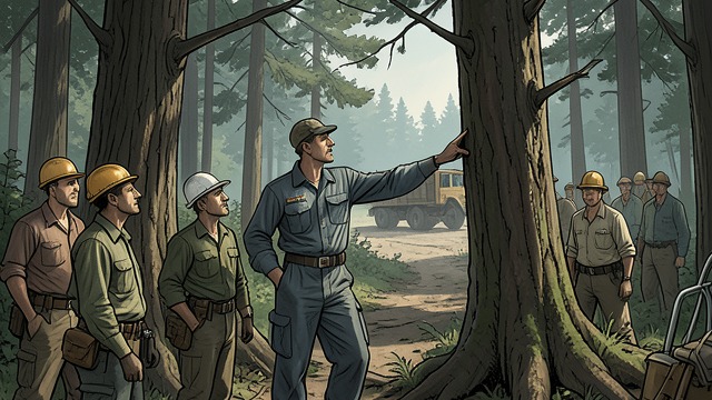 The Worksite Remembered from "A Man". A Belated Visit Kido sees the work Ito shows Kido a comparable logging site and describes Hara’s skill, stamina, and decency.