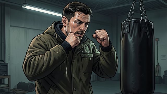 The Ring as Self-Control from "A Man". Fighting His Own Fear Training Hara uses boxing to master impulses he fears, seeking discipline rather than aggression.