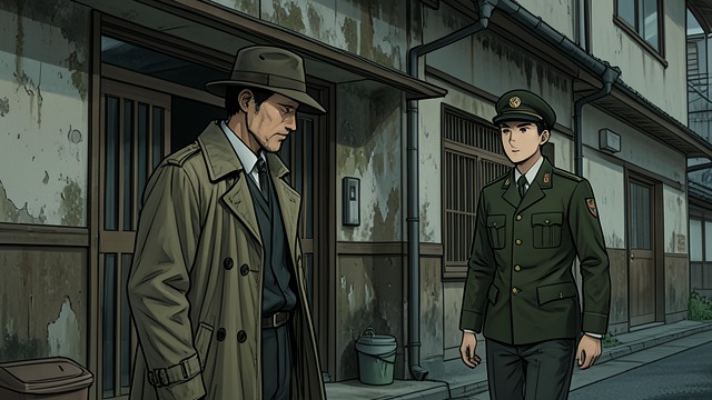 Searching Without Getting Close from "A Man". A Brother’s Disappearance A lead in Osaka Kyoichi visits Daisuké’s former building and learns that a man resembling the real Daisuké once lived there.