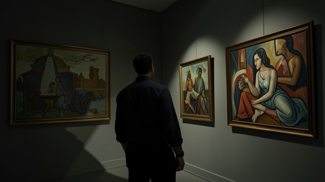A Convict’s Landscape from "A Man". A Picture Recognized An unexpected resemblance Kido sees landscapes that look like X’s sketches and learns they were painted by Kenkichi Kobayashi.