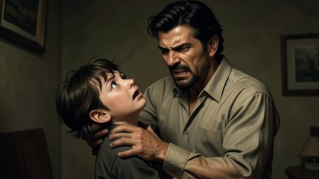 The Slap from "A Man". A Boundary Crossed Kido loses control Pressed by time and Sota’s refusal to get dressed, Kido shouts and strikes or grips his son’s head in anger.