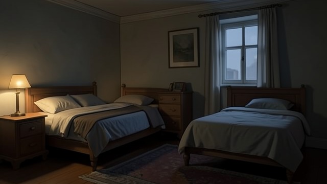 Separate Rooms from "A Man". Domestic Quiet A new routine Kido and Kaori sleep separately and share little beyond practical family conversation.
