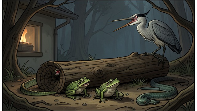 Frogs Reject Their First King from "Aesop's Fables". Dissatisfaction With Rule The Silent Log Frogs ask Jupiter for a ruler, and he sends a log that frightens them before they discover it is inert.