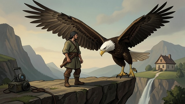 The Eagle Saves a Countryman from "Aesop's Fables". A Rescue Remembered Freedom From a Trap A Peasant finds an Eagle caught in a trap and releases it. His act is given without any stated bargain for repayment.