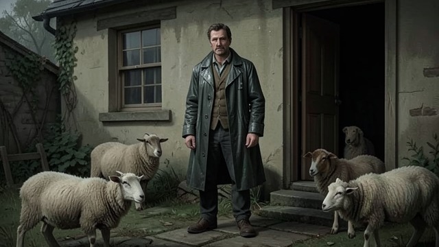The Shepherd’s Dogs Read the Storm from "Aesop's Fables". Dependents Assess Their Master Slaughter for Survival A storm confines a man to his country house, and he kills sheep, goats, and then the oxen for food.