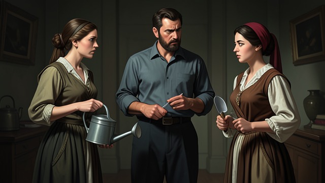 The Father Cannot Please Both Daughters from "Aesop's Fables". Conflicting Wishes Two Household Needs One daughter, married to a gardener, hopes for rain; the other, married to a tilemaker, wants dry weather.