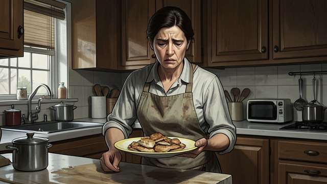 A New Rule from "Chanson douce". Myriam Sets a Limit Safety over frugality Myriam tells Louise not to give the children expired food, even if it is only a day past its date.