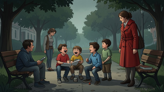 The Mountain Visit from "Chanson douce". Family Reconnection A temporary escape Away from Paris, Myriam and Paul watch their children play and sing a familiar lullaby together.