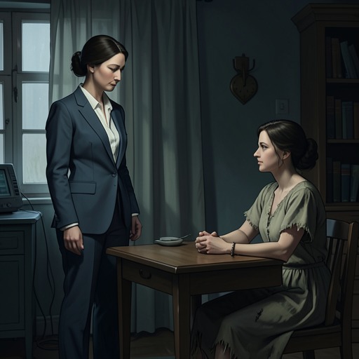 Louise and Her Employers from "Chanson douce". The relationship with Myriam and Paul shifts from formal employment into intimate dependence, then fractures under concealed resentment and fear.