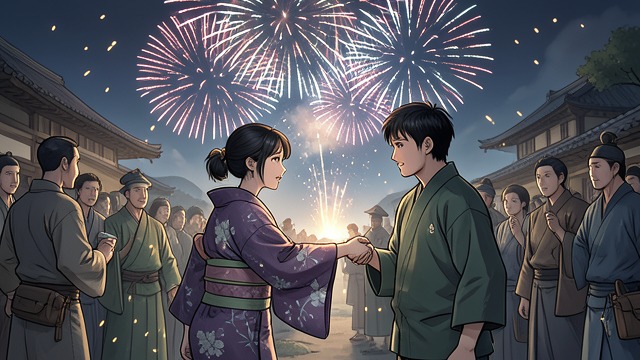 The Fireworks Night from "Even If This Love Disappears From the World Tonight". A Summer's End A date chosen anew Maori wears a yukata and meets Tooru for the summer's final fireworks show.