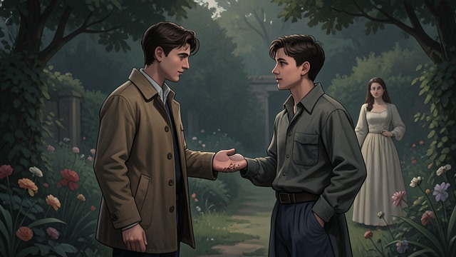The Garden Fight from "Great Expectations". The Garden Fight An unexpected challenge Herbert Pocket, then the pale young gentleman, invites Pip to fight and is repeatedly beaten.