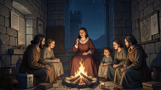 A Nightly Tradition from "Ronja, the Robber's Daughter". Song at Bedtime Ritual Lovis sings the Wolf’s Song each evening as the household settles.