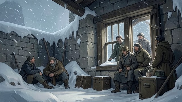The Fortress Under Siege from "Ronja, the Robber's Daughter". Weather Replaces Guards Blockade Heavy snow closes Wolf’s Neck and makes ordinary travel nearly impossible.