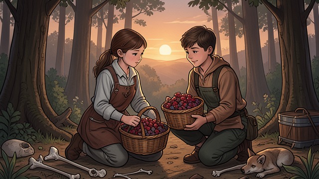 将夏天储存起来,《罗妮娅:强盗的女儿》中的场景。收集快乐 罗妮娅的想象 罗妮娅说,她把日出、浆果、月光、动物和骑行都收集起来,堆成一大团夏天。她想在季节结束时把它带在身边。 比尔克的回应 比尔克鼓励她继续收集这些回忆。他们俏皮的话语,为一种未曾言明的离别恐惧勾勒出形状。