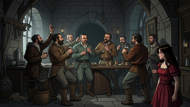 A Profession Celebrated from "Ronja, the Robber's Daughter". Robbery as Family Pride Tradition Matt and his men celebrate their work and imagine Ronia as their future chief.