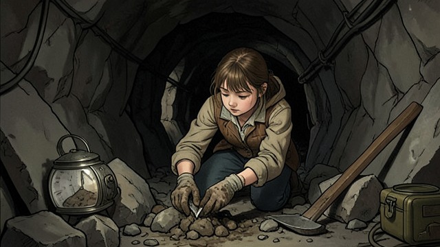 A Secret Passage from "Ronja, the Robber's Daughter". Beneath the Divide Ronia’s Work Ronia clears rubble from the underground passage, hoping to reach Birk.