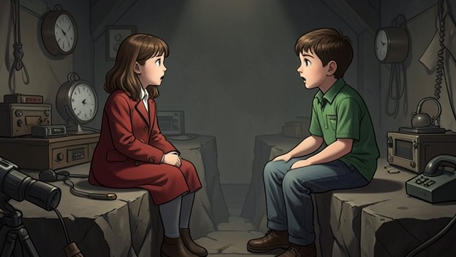 Recognition Across the Gap from "Ronja, the Robber's Daughter". A Peer Appears Surprise Ronia sees a boy sitting across Hell’s Gap and is delighted that another child exists.