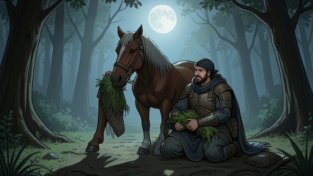 A Night of Vigil from "Ronja, the Robber's Daughter". Watching Until Dawn Shared Labor Ronia and Birk stay beside the mare through the night and replace the soaked moss.