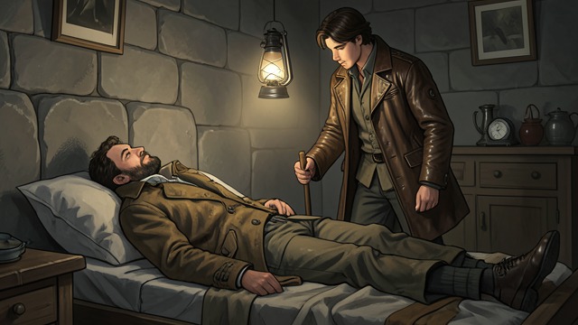 The Old Companion’s Bedside from "Ronja, the Robber's Daughter". Age and Affection Decline After attending the freezing contest, Noddle-Pete becomes ill and remains in bed.