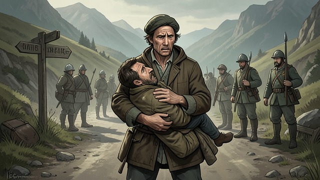 Borka’s Warning from "Ronja, the Robber's Daughter". News from the Road Ambush Borka reports that soldiers have captured two of his men and wounded another near Robbers’ Walk.