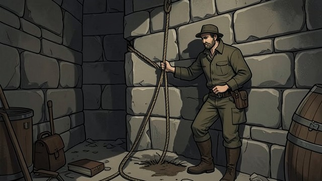 The Old Pig Door from "Ronja, the Robber's Daughter". A Forgotten Weakness Discovery Borka recalls a servants’ door from the fortress’s days as a gentleman’s home. His men used it to enter from the northern cliff.