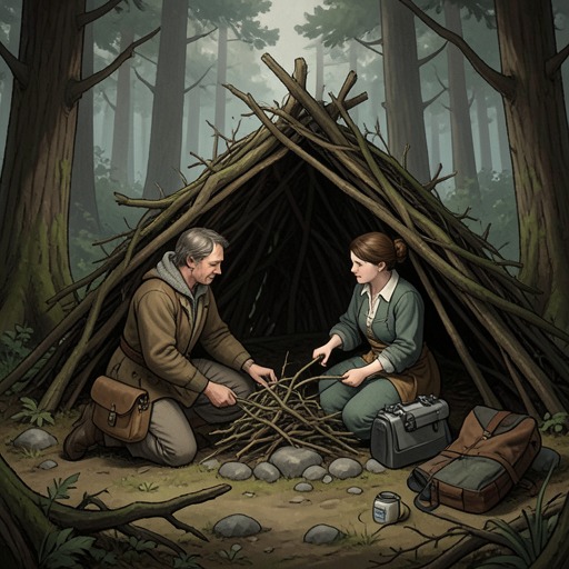 Tools, Food, and Shelter from "Ronja, the Robber's Daughter". This flow follows the practical improvisations by which Ronia and Birk build a workable life beyond the fortress.