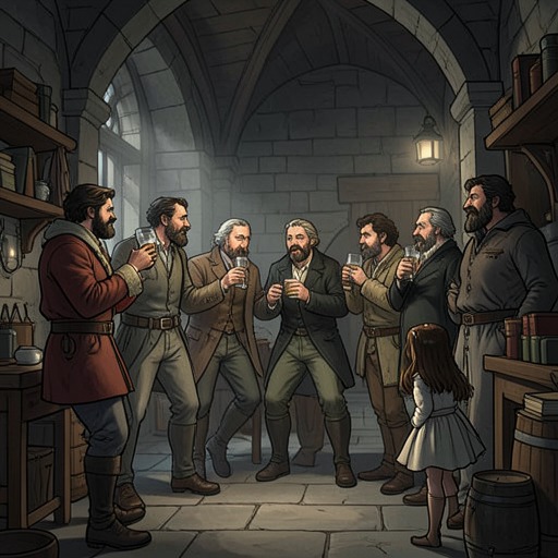 The Robber Life Questioned from "Ronja, the Robber's Daughter". This flow tracks how the story challenges robbery through victims’ suffering, the children’s refusals, and the possibility of another livelihood.