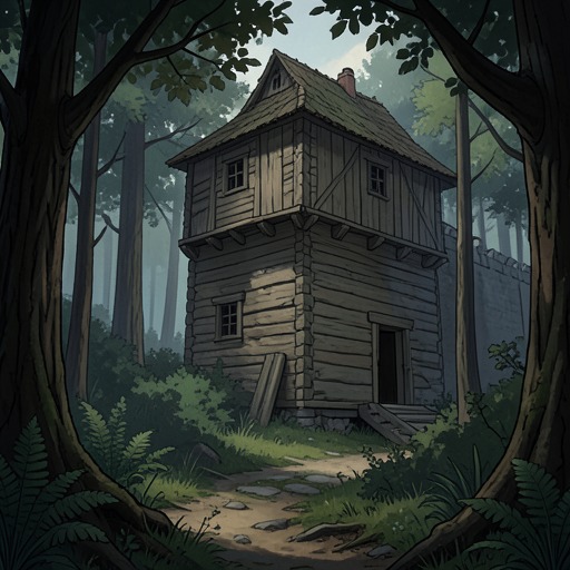 Matt’s Fort and the Outside World from "Ronja, the Robber's Daughter". This flow traces the fortress’s changing relation to the forest, rival inhabitants, and the law pursuing its robbers.